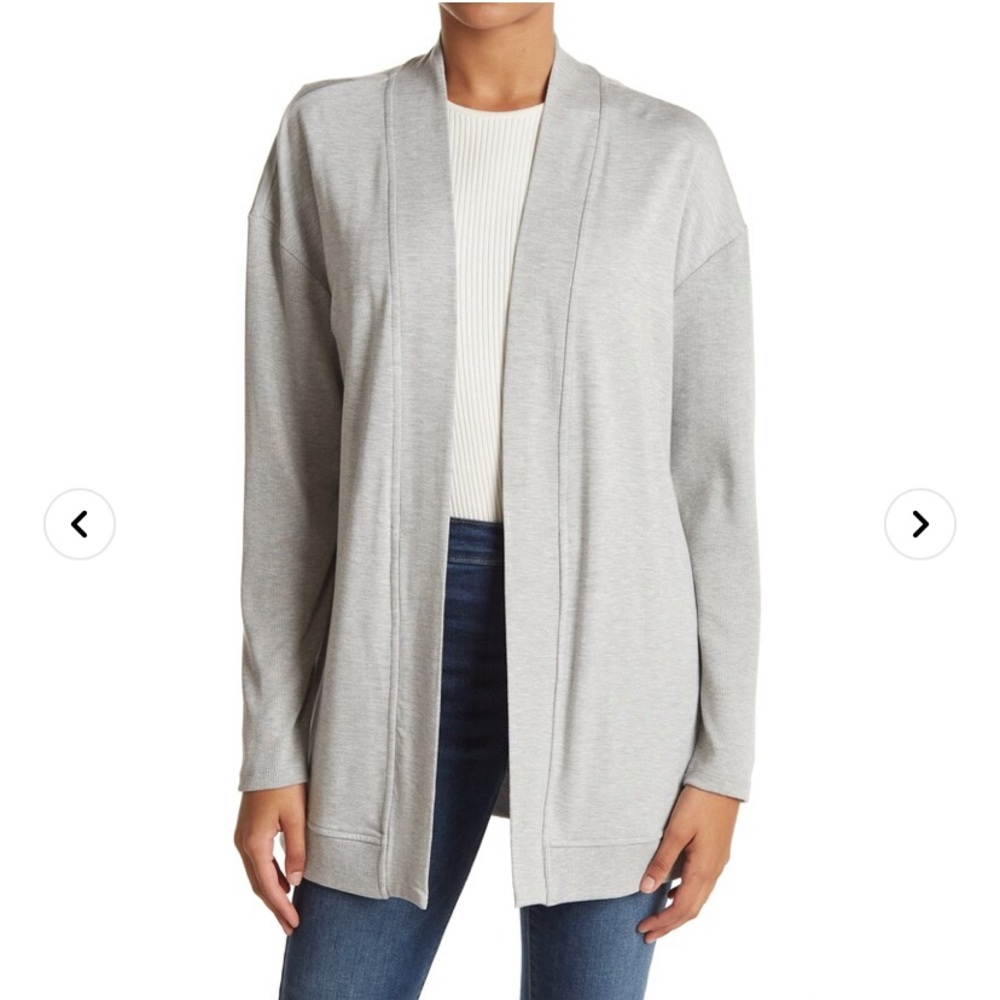Workshop Women’s French Terry Open Cardigan Sweatshirt - Gray - Medium